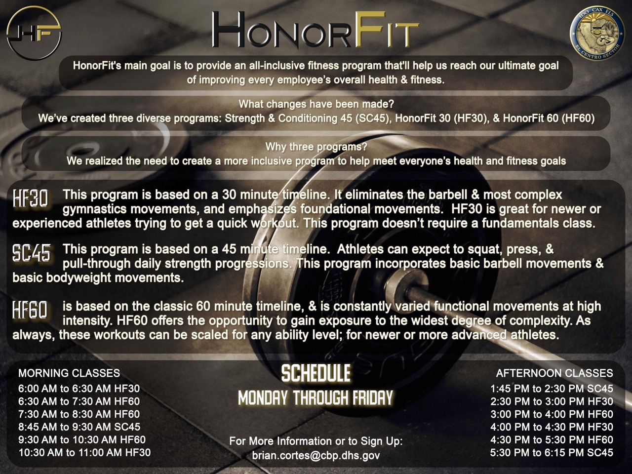honorfit flyer